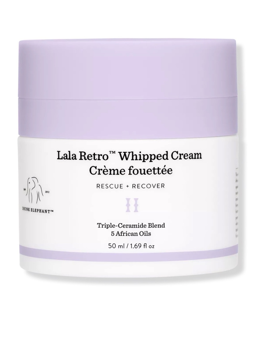Drunk Elephant Lala Retro Whipped Cream rescue + recover 50ml